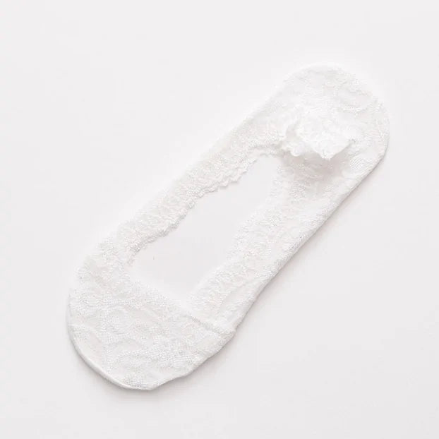 Chaussettes en dentelle antidérapantes Premium No Show