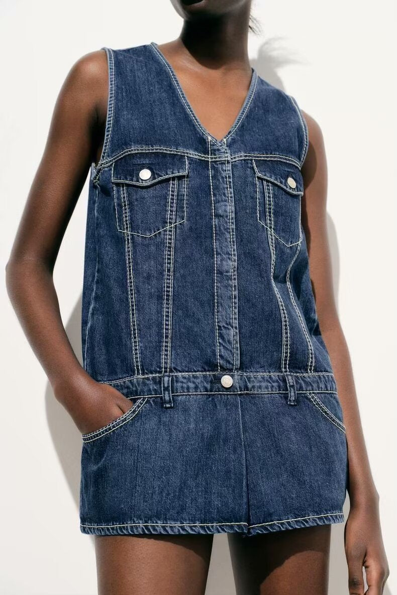 Denim Short Dress