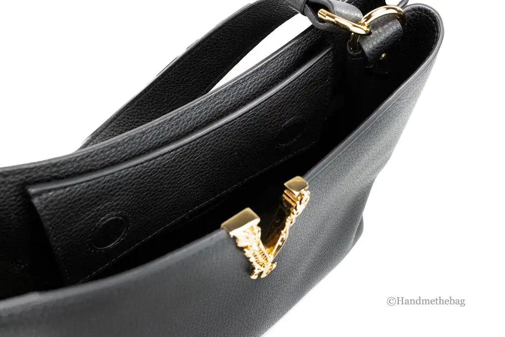 Versace - Black Leather Crossbody Shoulder Bag