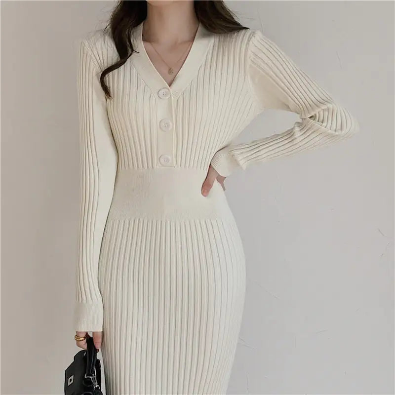 Knitted Long Sleeved Dress