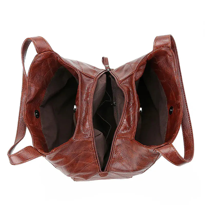 Bolso vintage de cuero PU para mujer