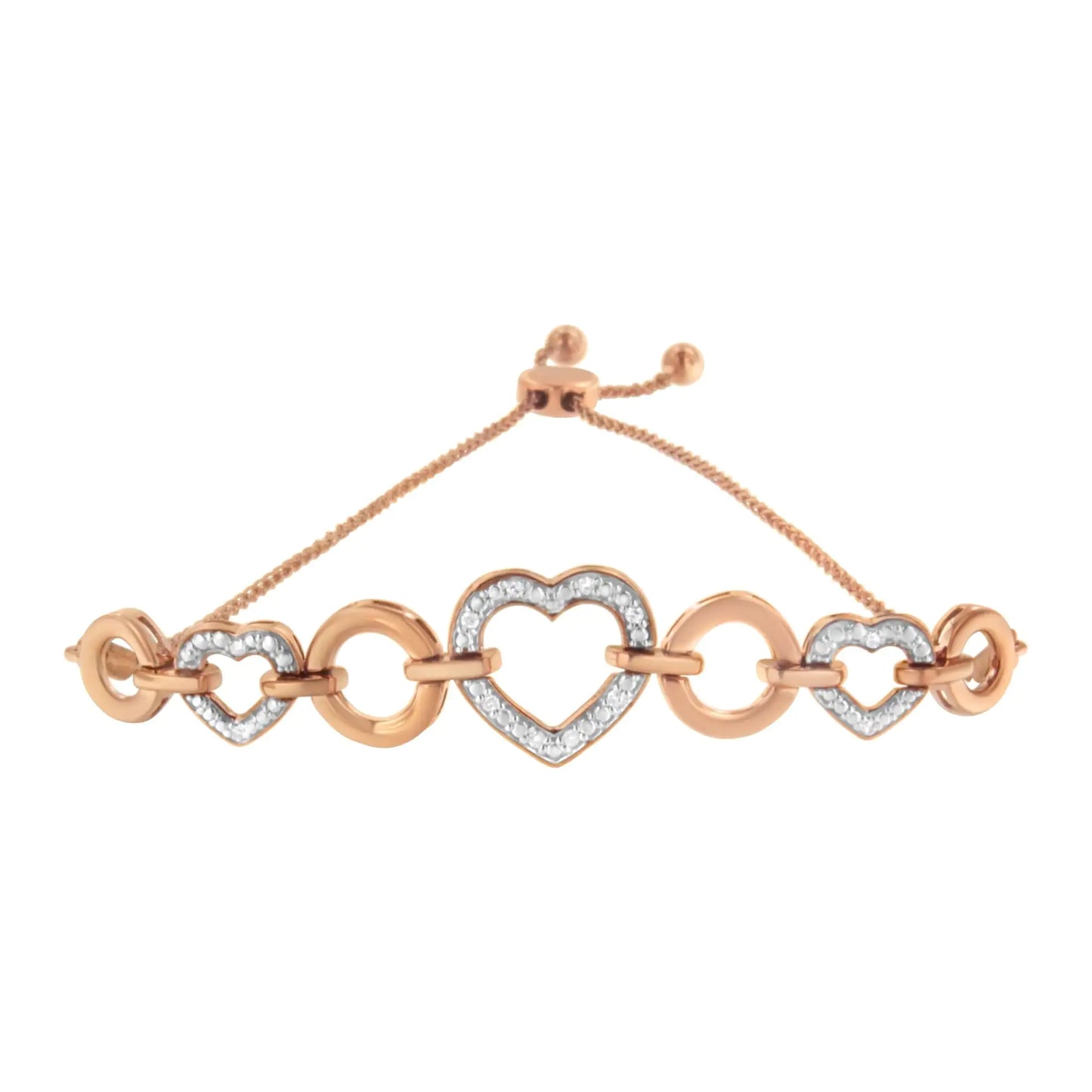 14K Rose Gold Diamond Bracelet