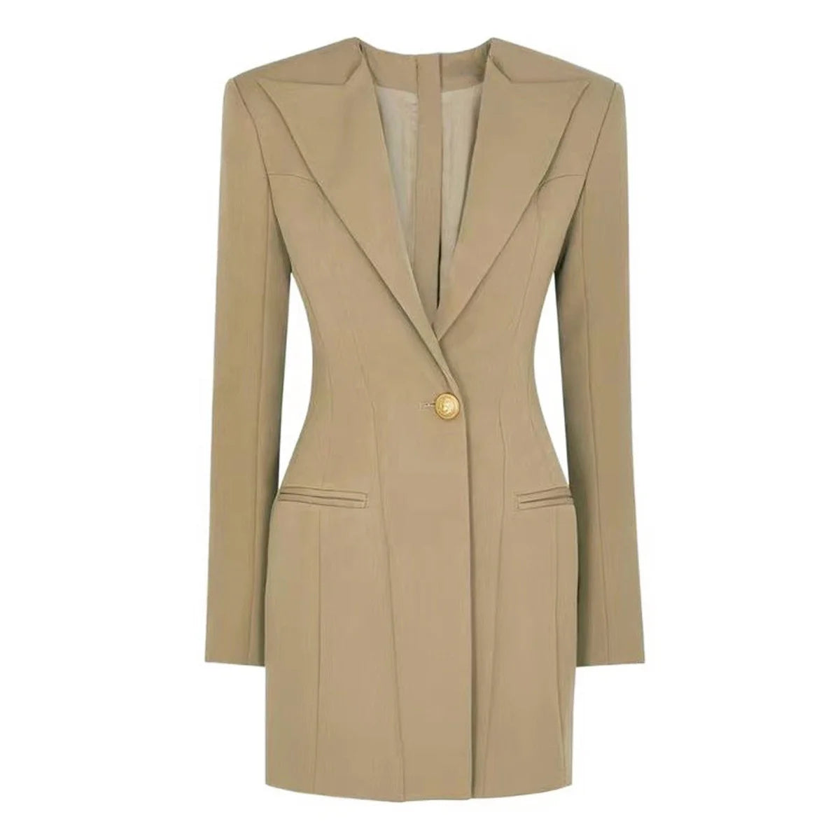 Elegant One Button Dress Blazer