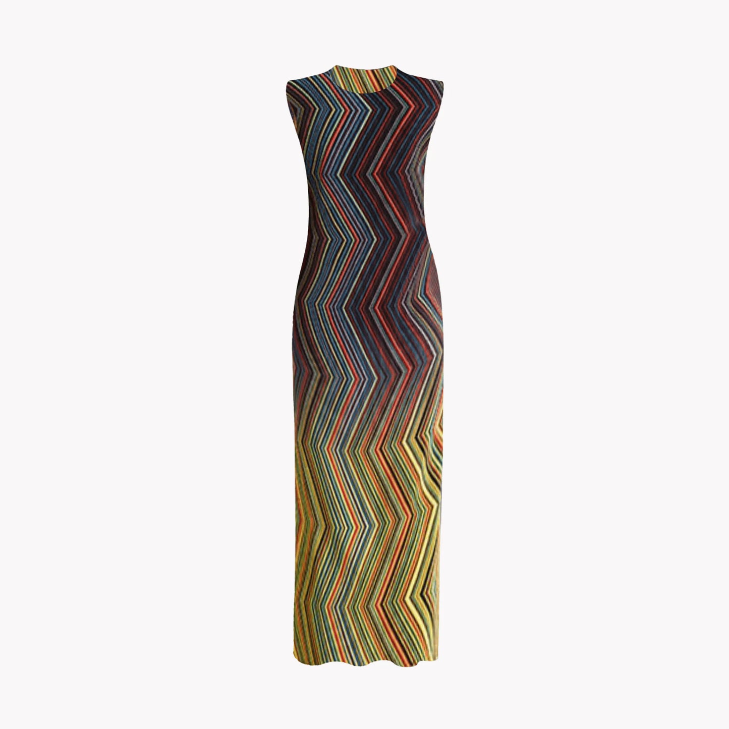 Geometric Pleated Dress