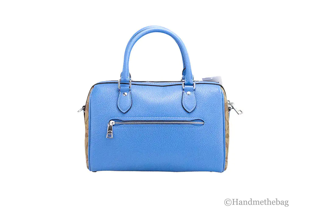 Coach - Rowan Blue Leather Satchel