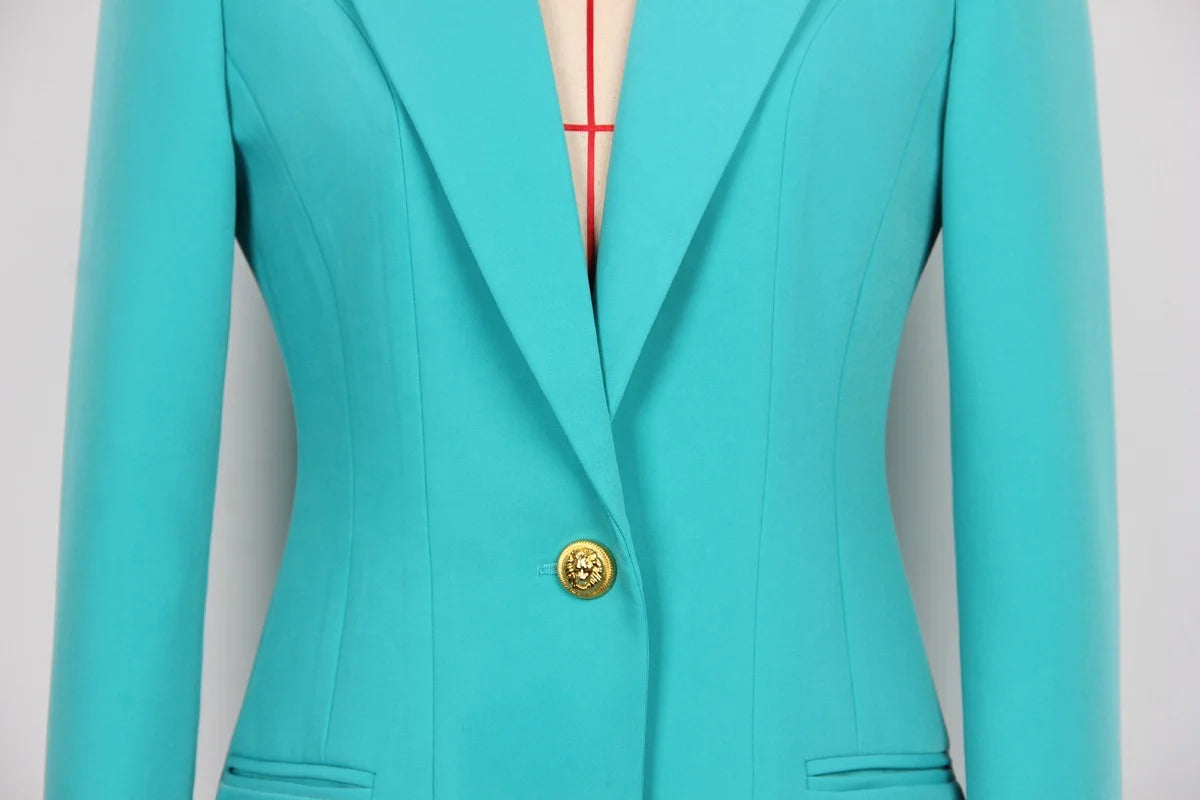 Elegant One Button Dress Blazer