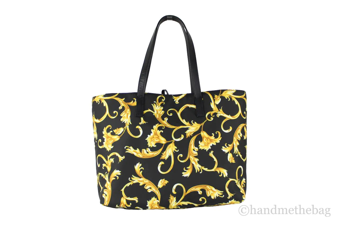 Versace - Large Black Gold Stampato Tote