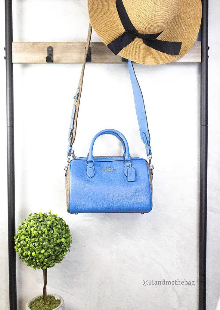 Coach - Rowan Blue Leather Satchel