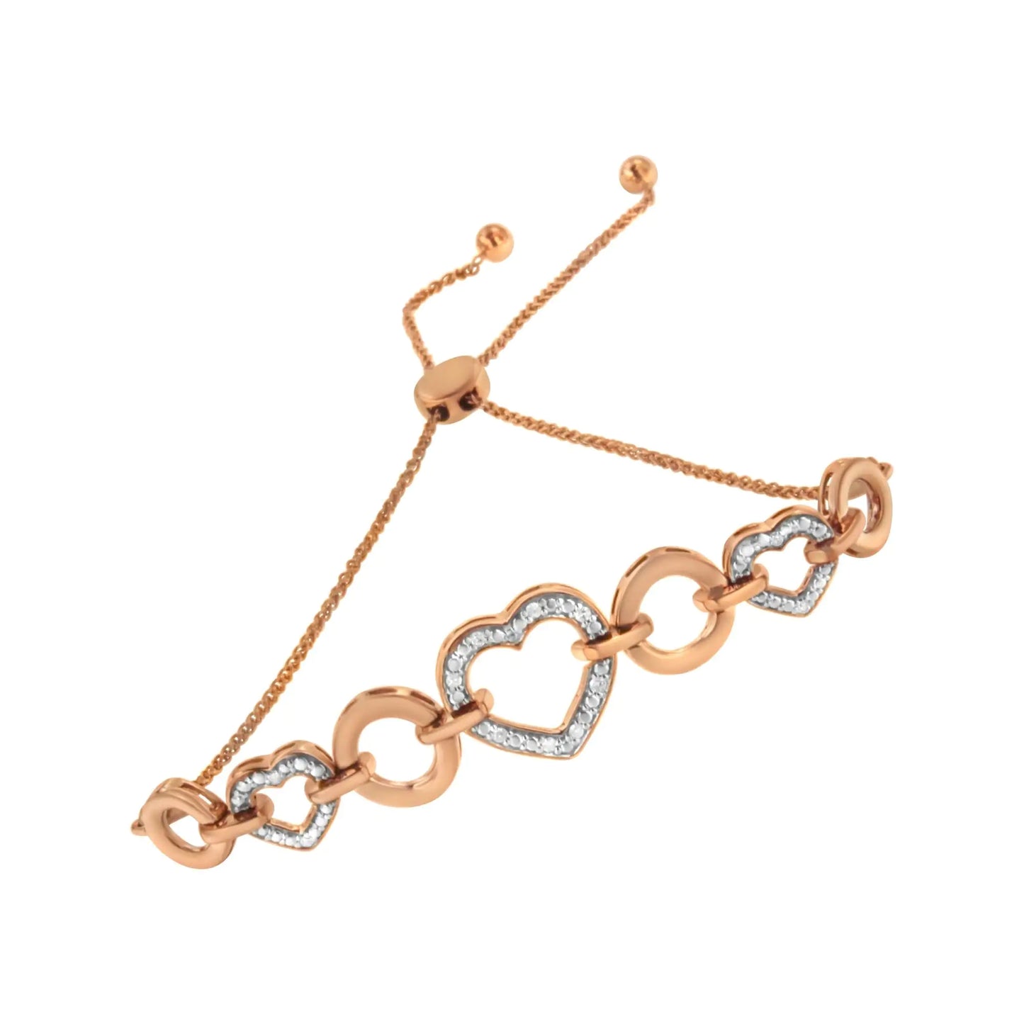 14K Rose Gold Diamond Bracelet