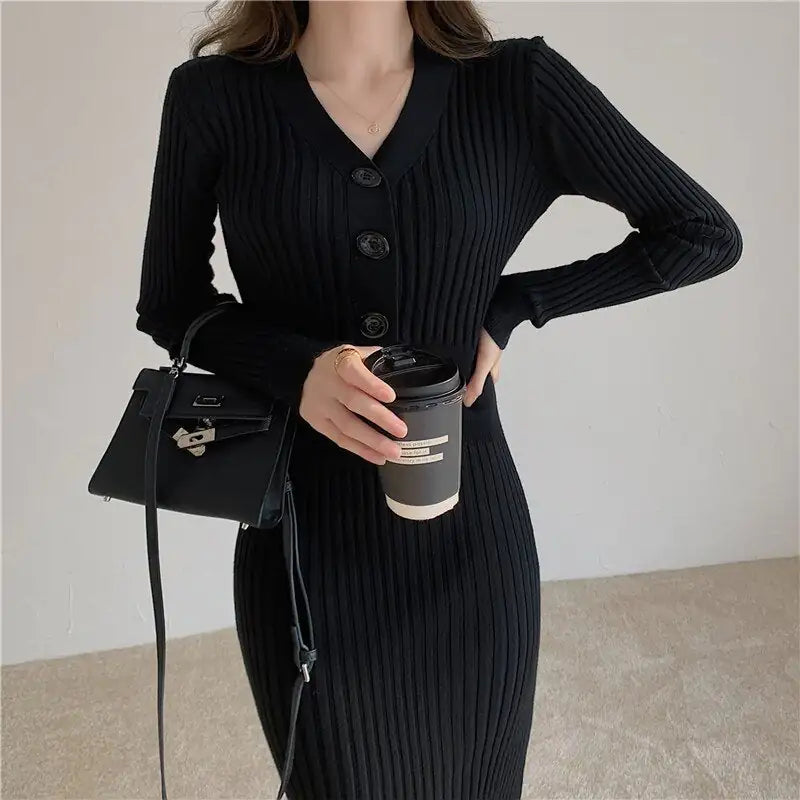 Knitted Long Sleeved Dress