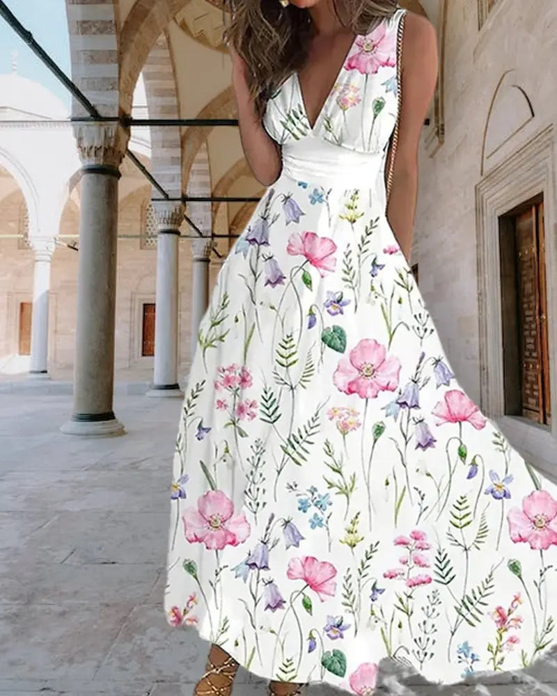 Floral Party Long Dress