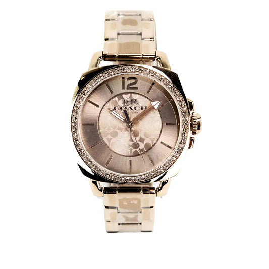 Coach - Crystal Bezel Champagne Gold Toned Watch