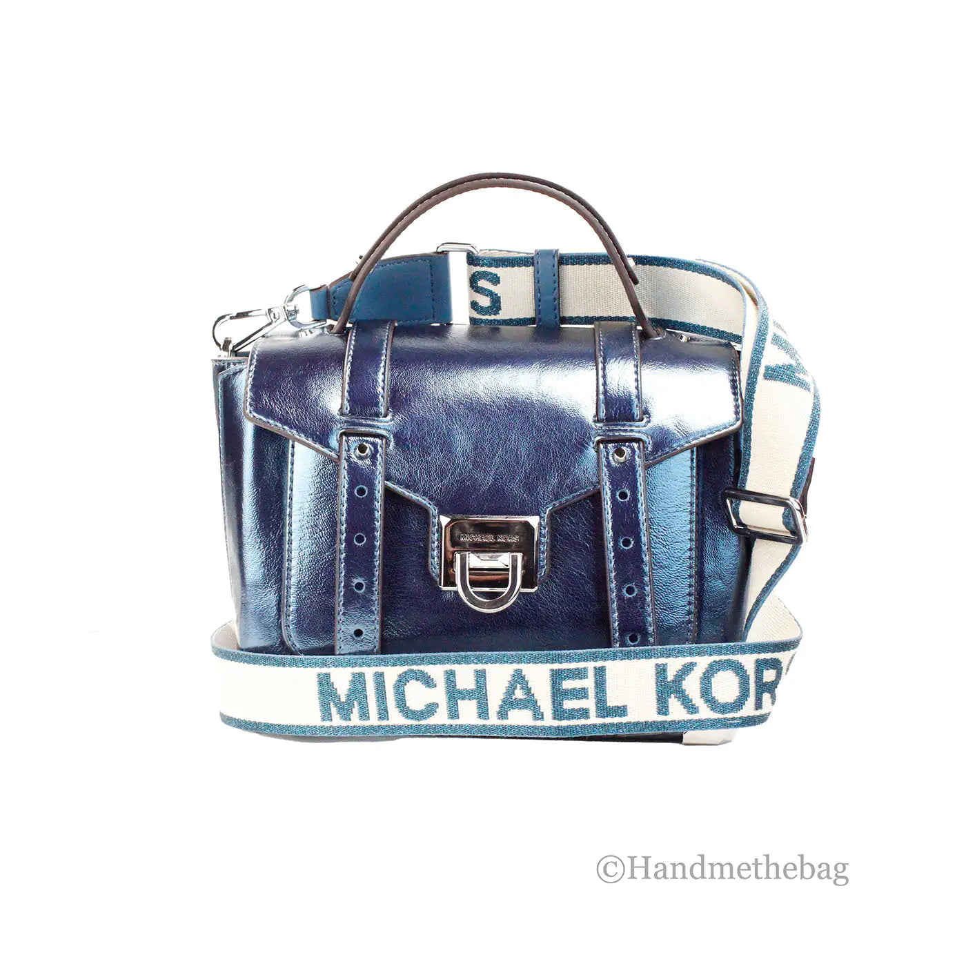 Michael Kors - Manhattan Metallic Teal Satchel