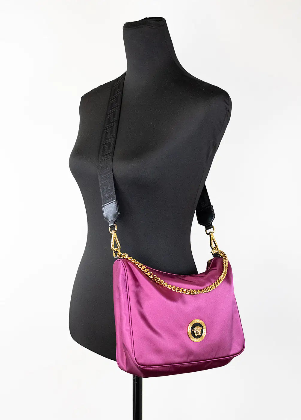 Versace - Dahlia Nylon Medusa Crossbody Shoulder Bag