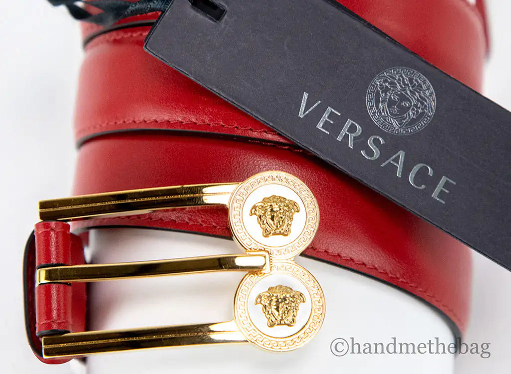 Versace - Leather Double Medusa Belt