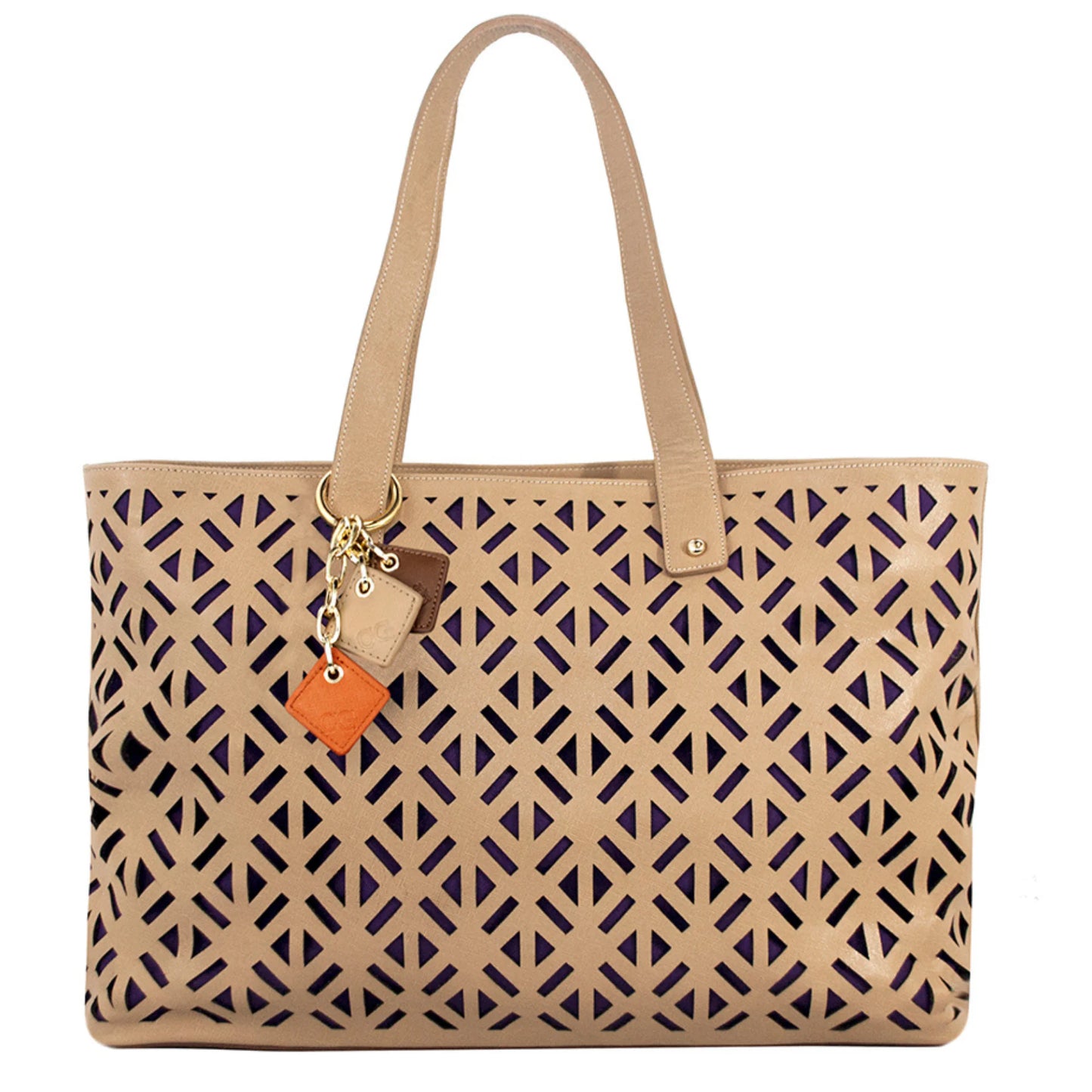 Luminous Leather Tote - Tan