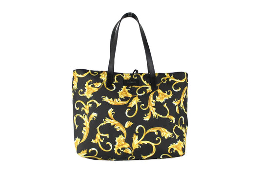 Versace - Large Black Gold Stampato Tote