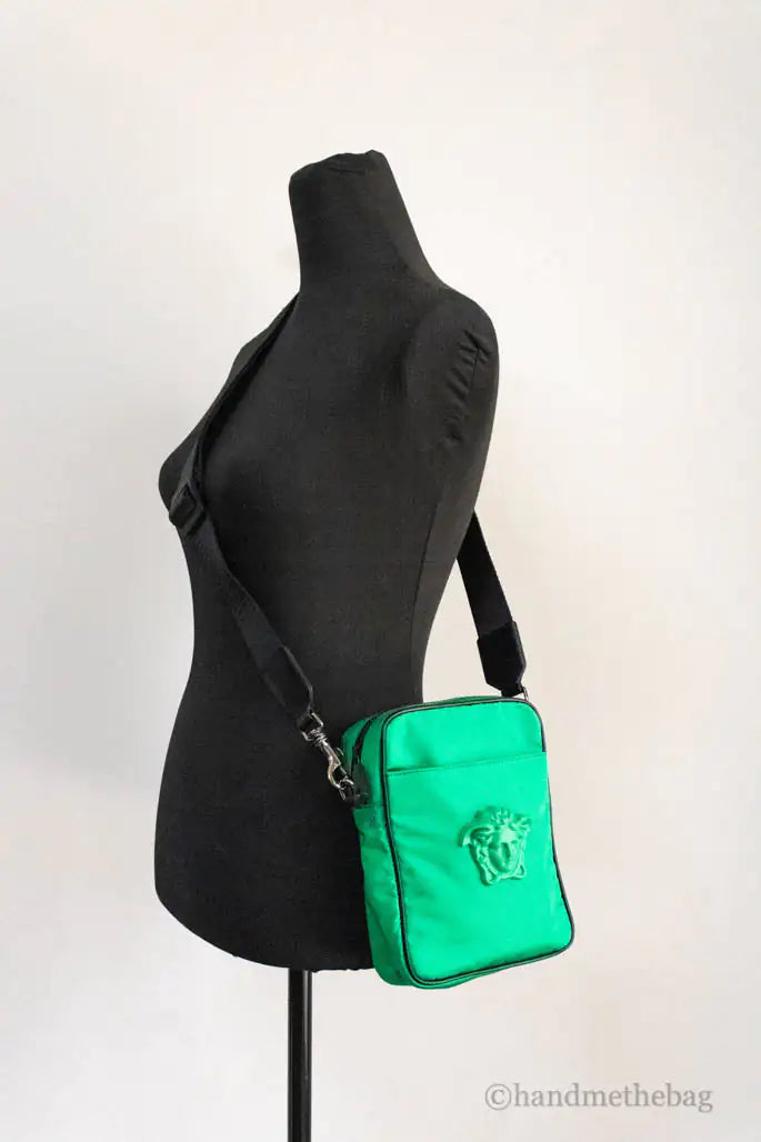 Versace - Green Nylon Medusa Crossbody Bag