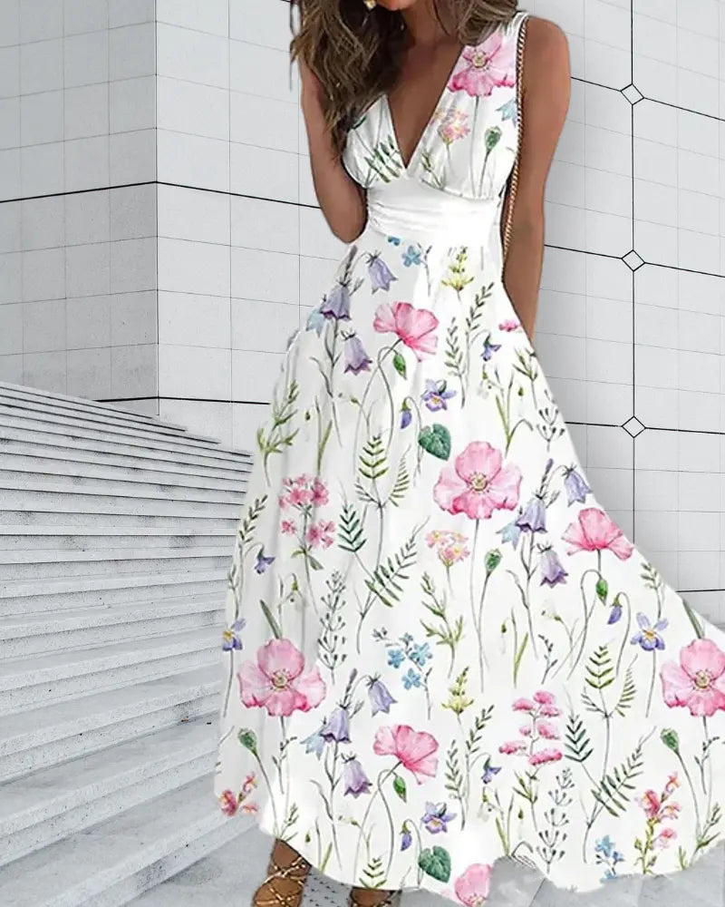 Floral Party Long Dress