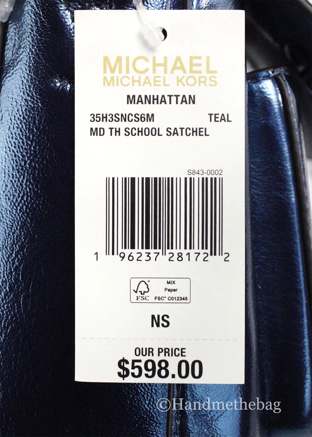 Michael Kors - Manhattan Metallic Teal Satchel