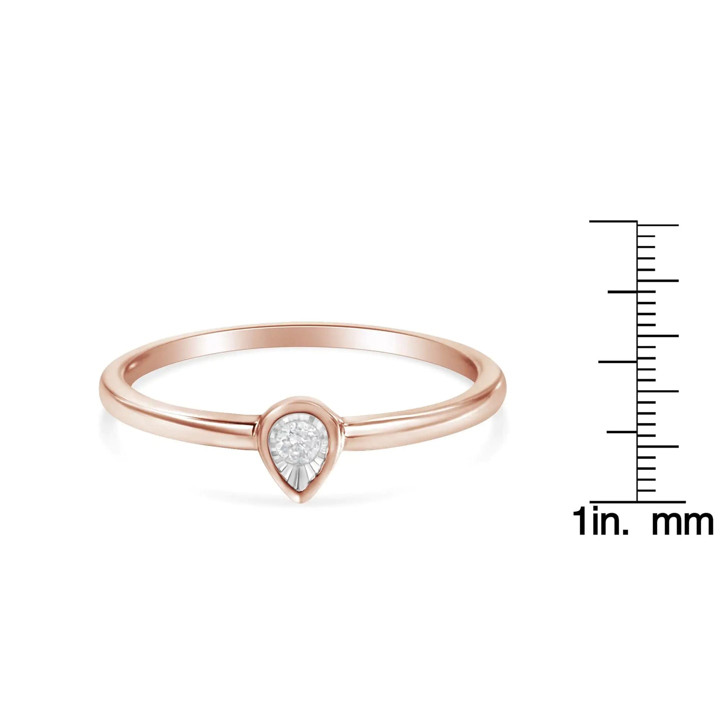 Rose Gold Plated Diamond Ring