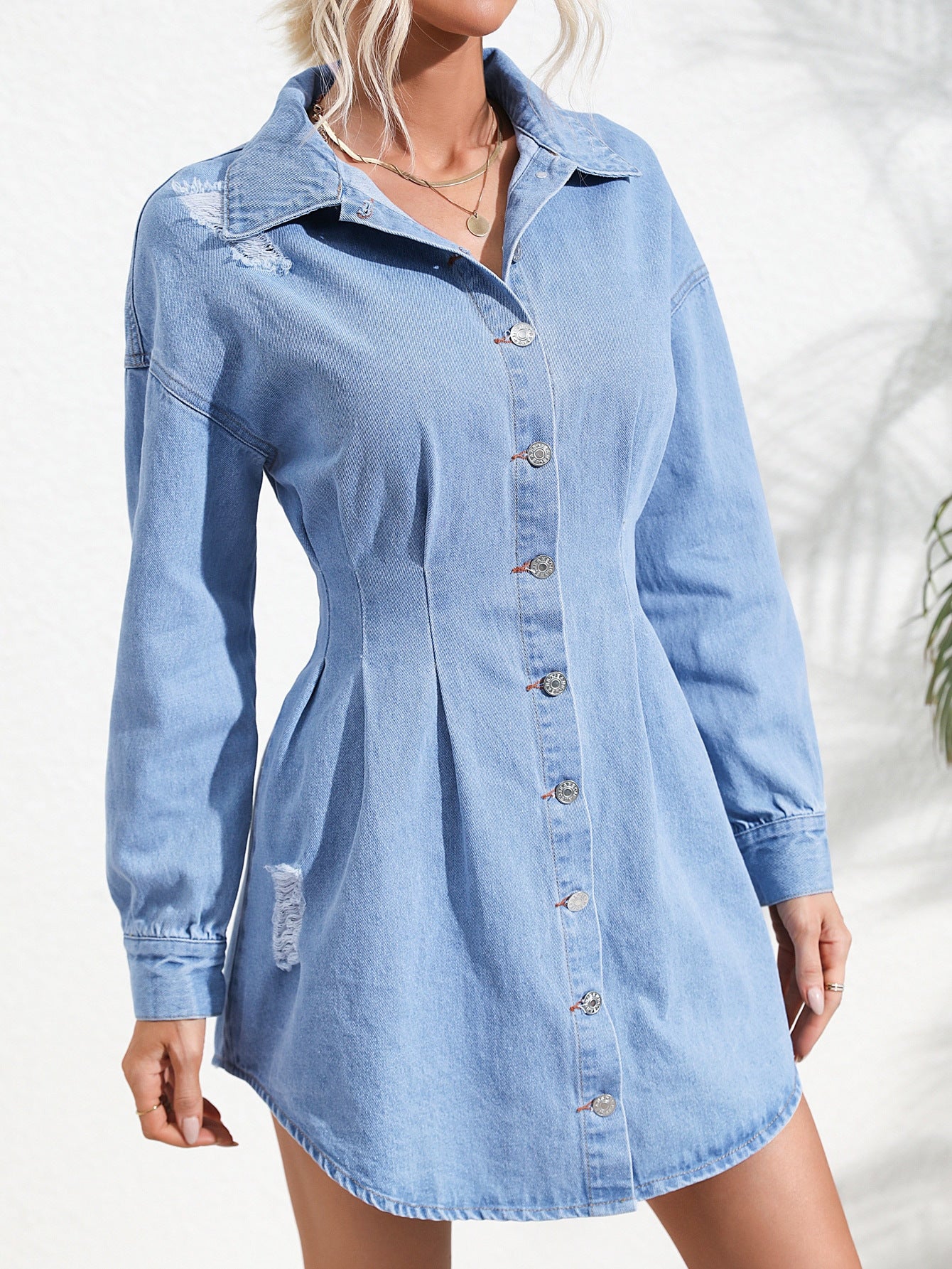 Long Sleeve Denim Dress