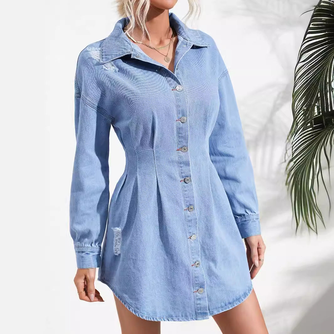 Long Sleeve Denim Dress