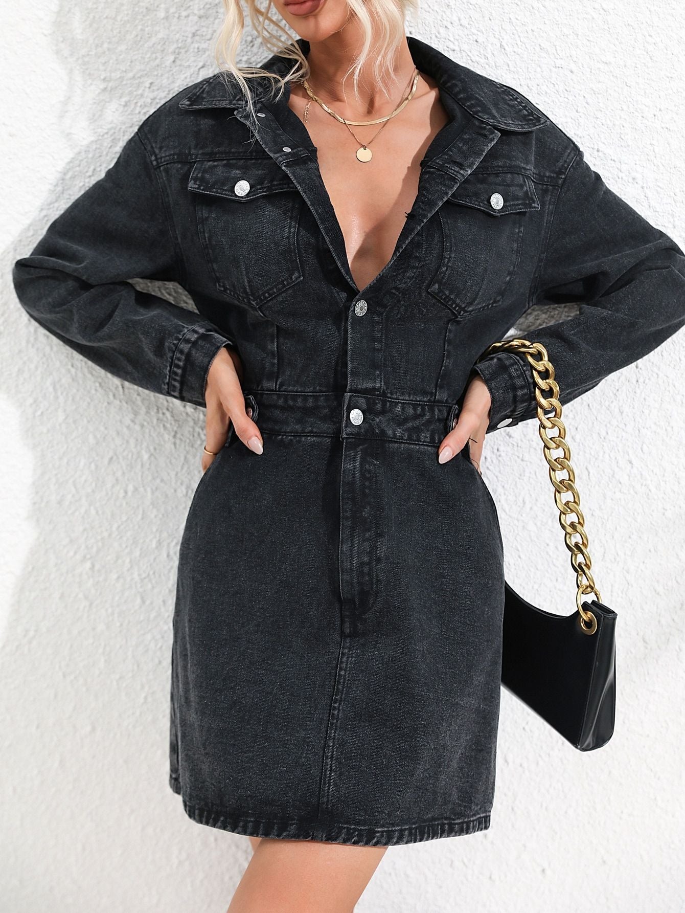 Black Denim Dress