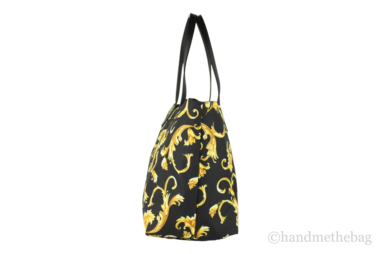 Versace - Large Black Gold Stampato Tote