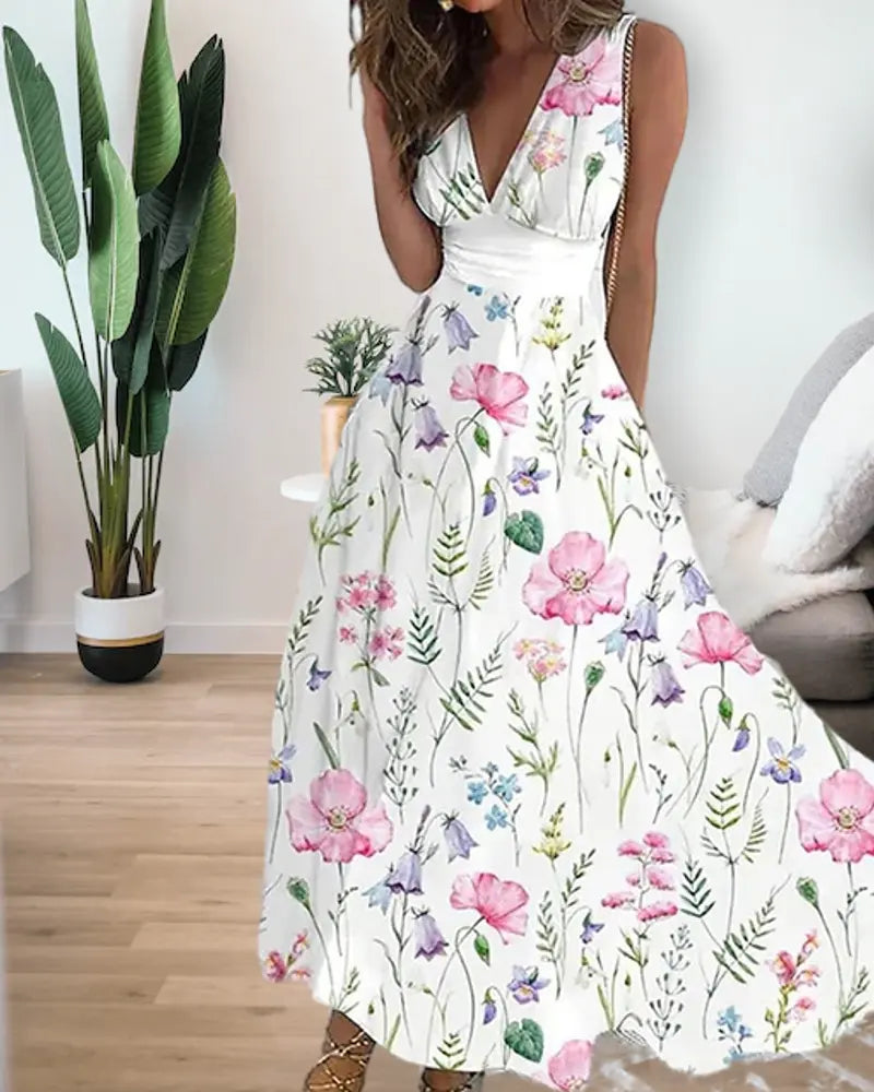 Floral Party Long Dress