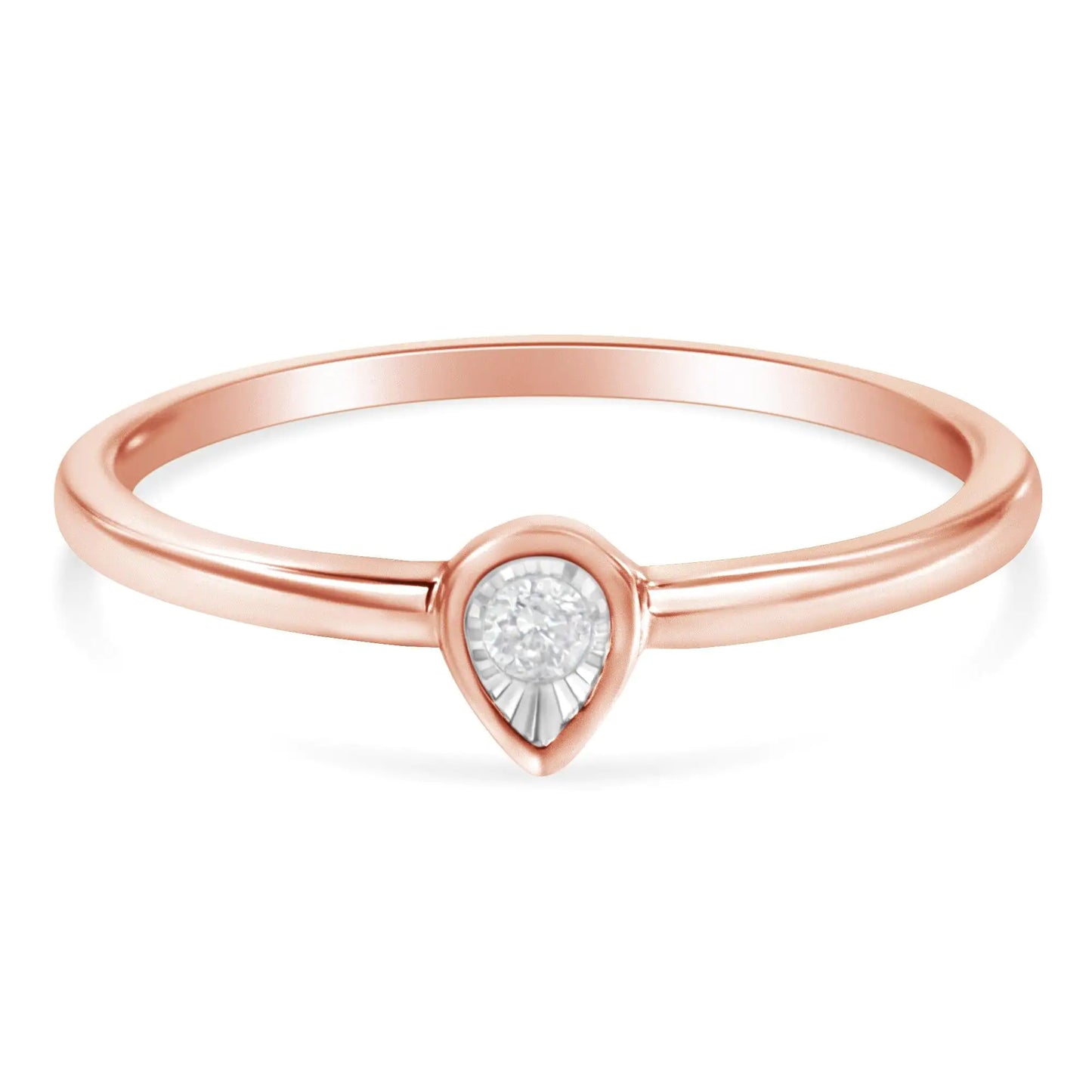 Rose Gold Plated Diamond Ring