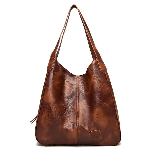 Bolso vintage de cuero PU para mujer