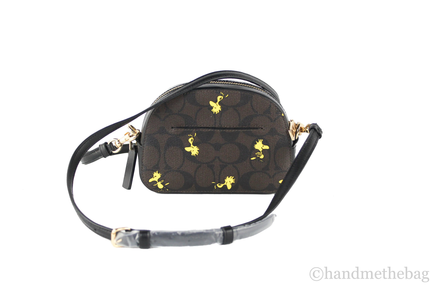 Coach X Peanuts Mini Serena Brown Black Woodstock Crossbody