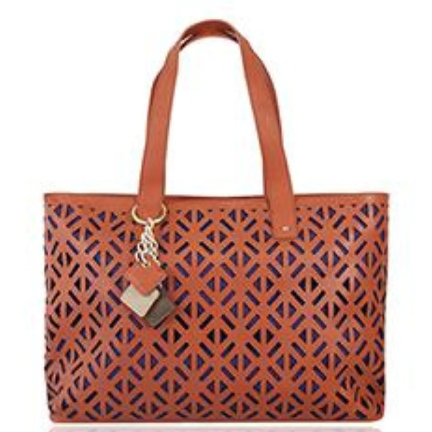 Luminous Leather Tote - Orange