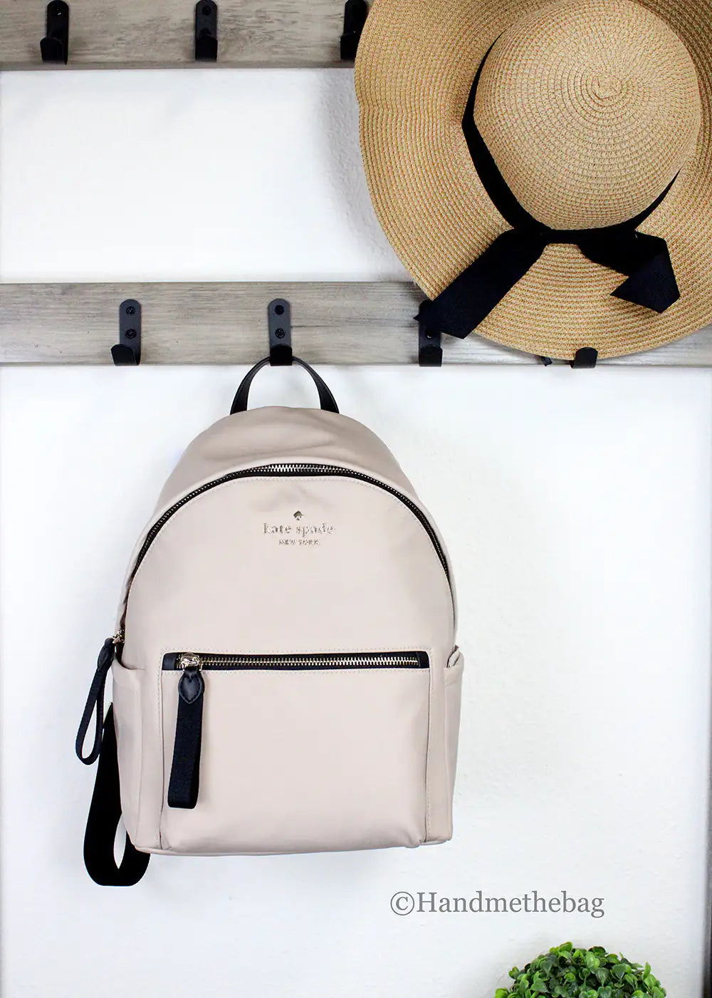 Kate Spade - Beige Nylon Backpack