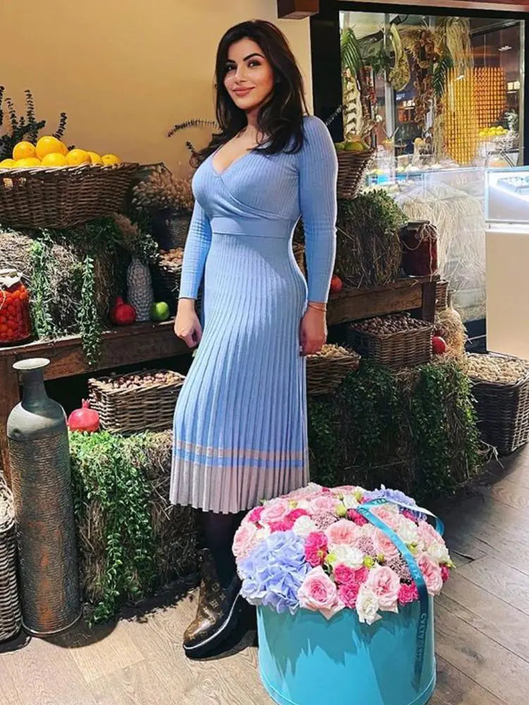 Knitted Patchwork Dress