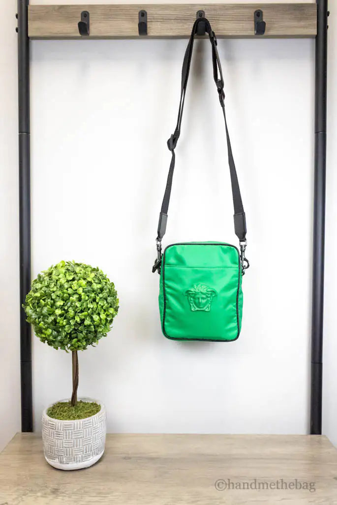 Versace - Green Nylon Medusa Crossbody Bag