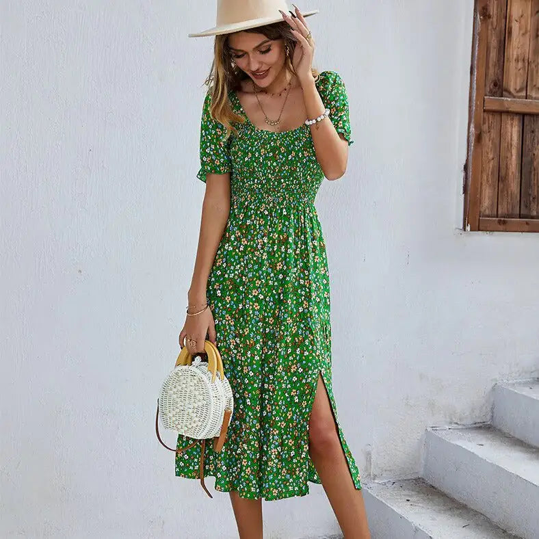 Beach Floral Patchwork Dress