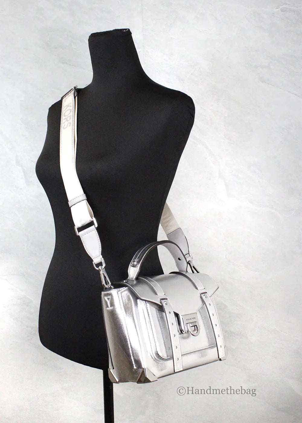 Michael Kors - Manhattan Metallic Silver Satchel