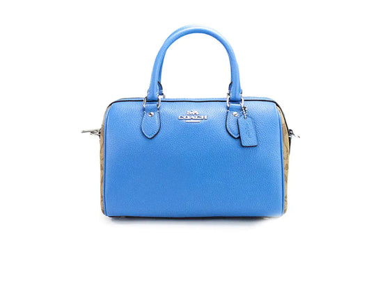 Coach - Rowan Blue Leather Satchel