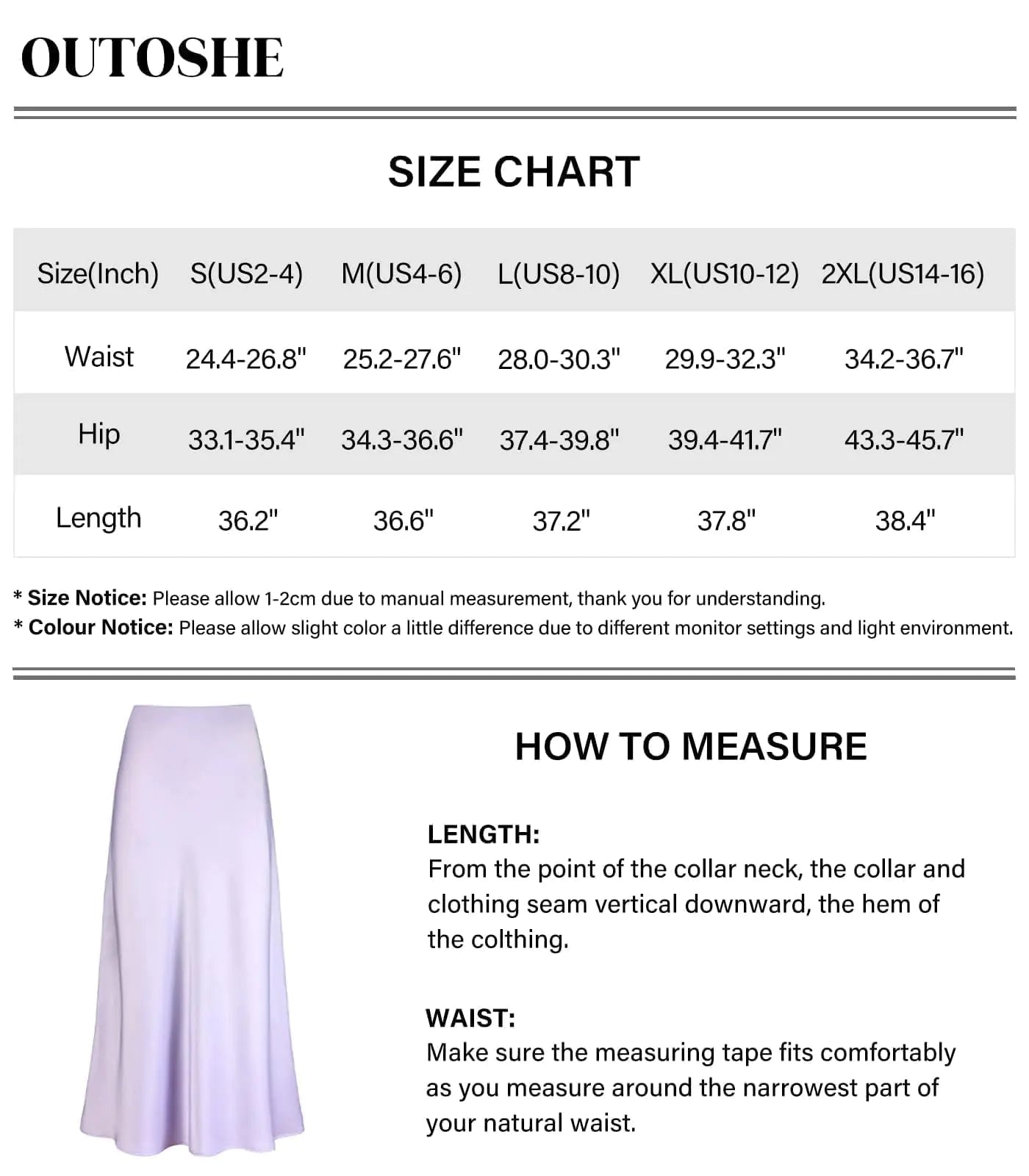 Satin A-Line Long Skirt