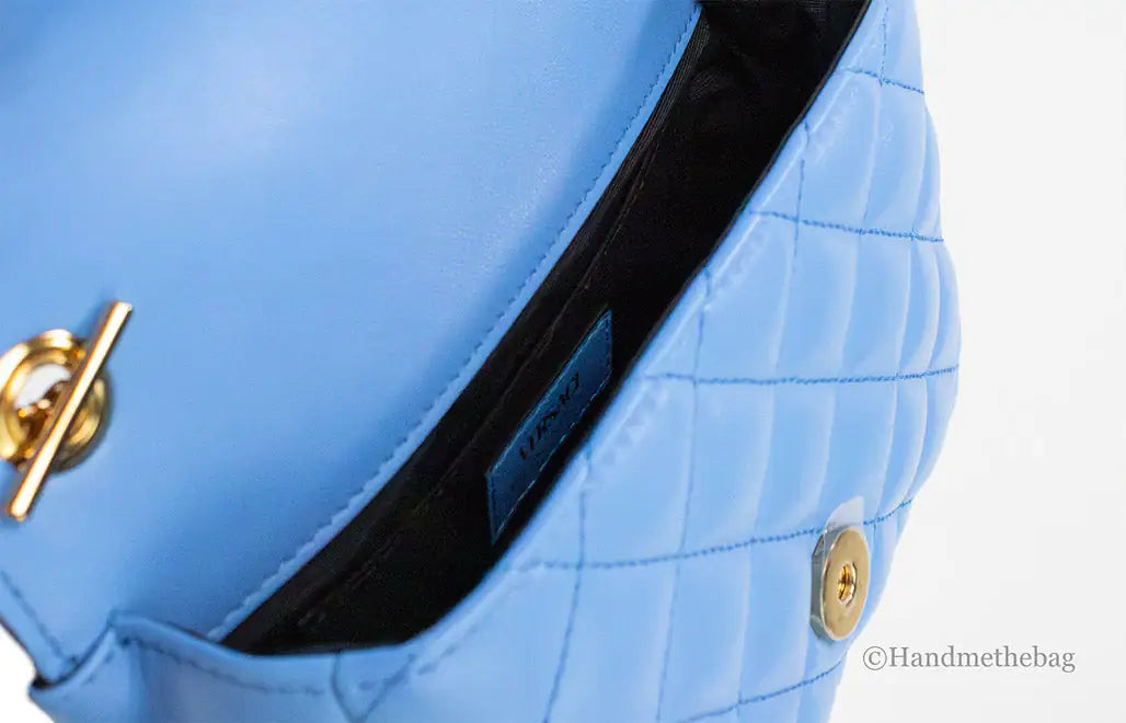 Versace - Blue Leather Chain Shoulder Crossbody