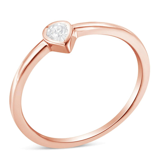 Rose Gold Plated Diamond Ring