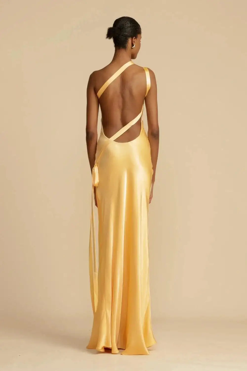 Diagonal Satin Dress