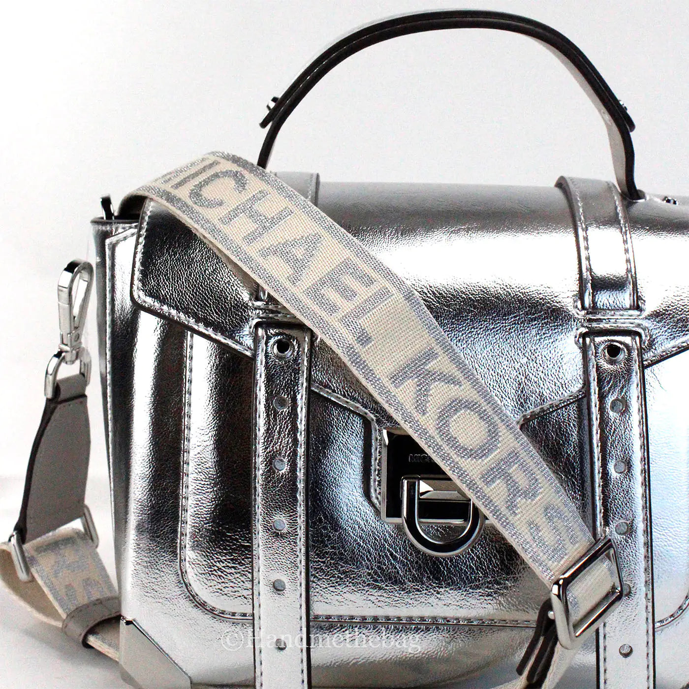 Michael Kors - Manhattan Metallic Silver Satchel