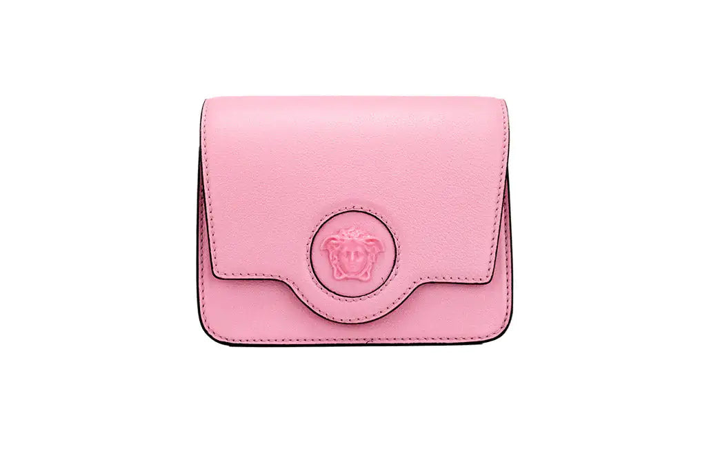 Versace - La Medusa Small Pink Leather Evening Bag