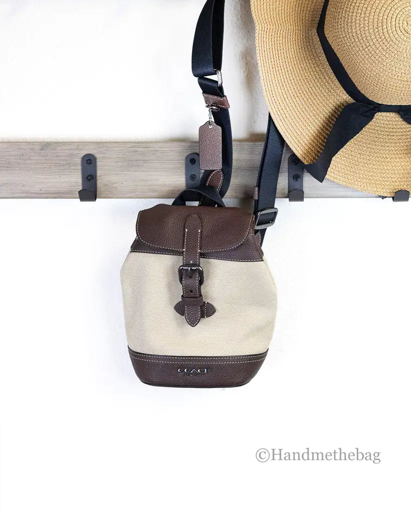 Coach - Hudson Leather Shoulder Backpack