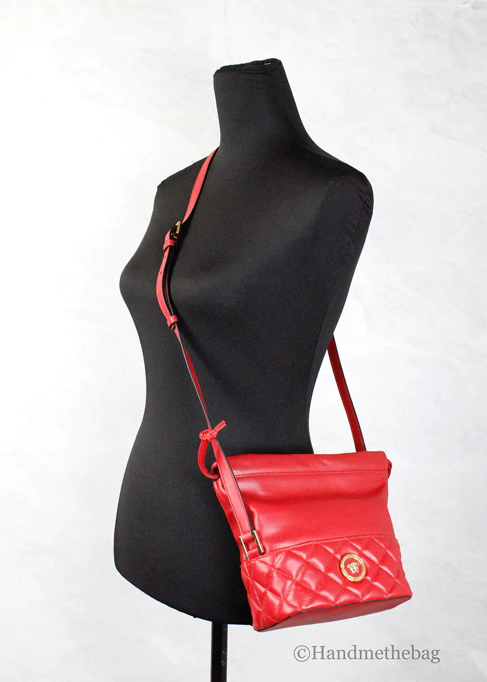 Versace - Red Leather Bucket/Crossbody Bag