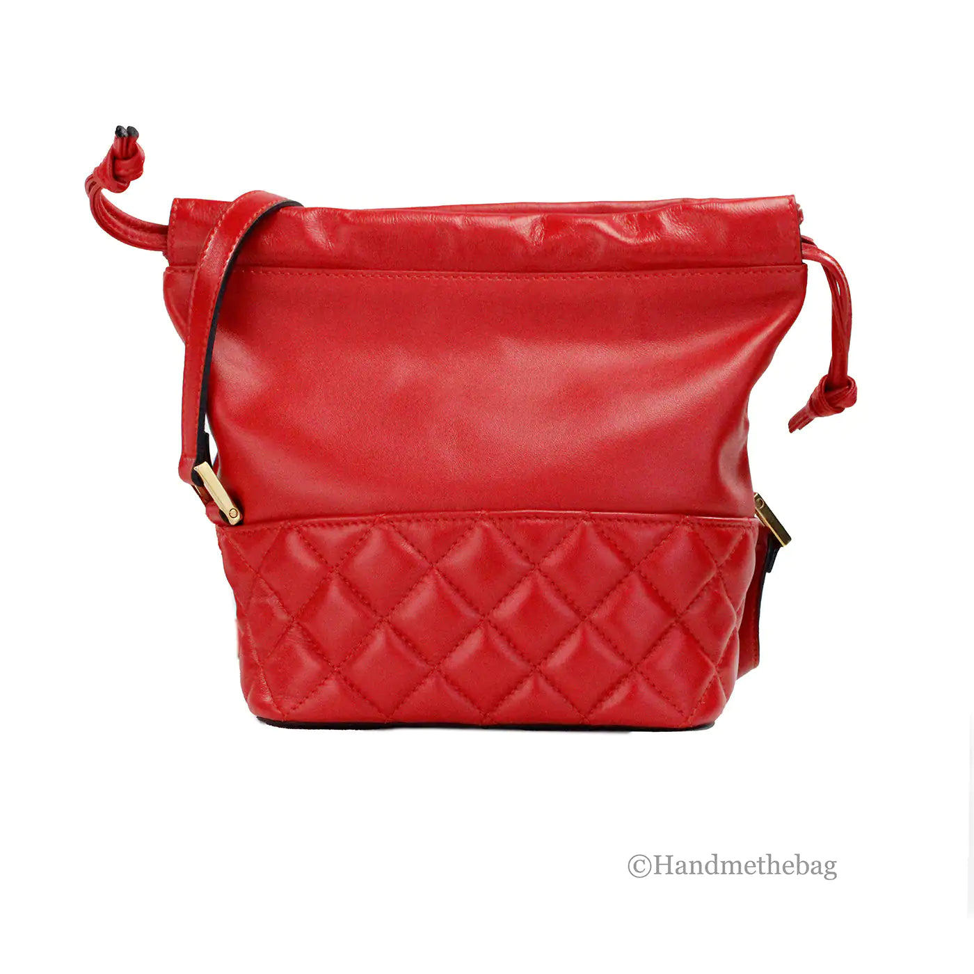 Versace - Red Leather Bucket/Crossbody Bag