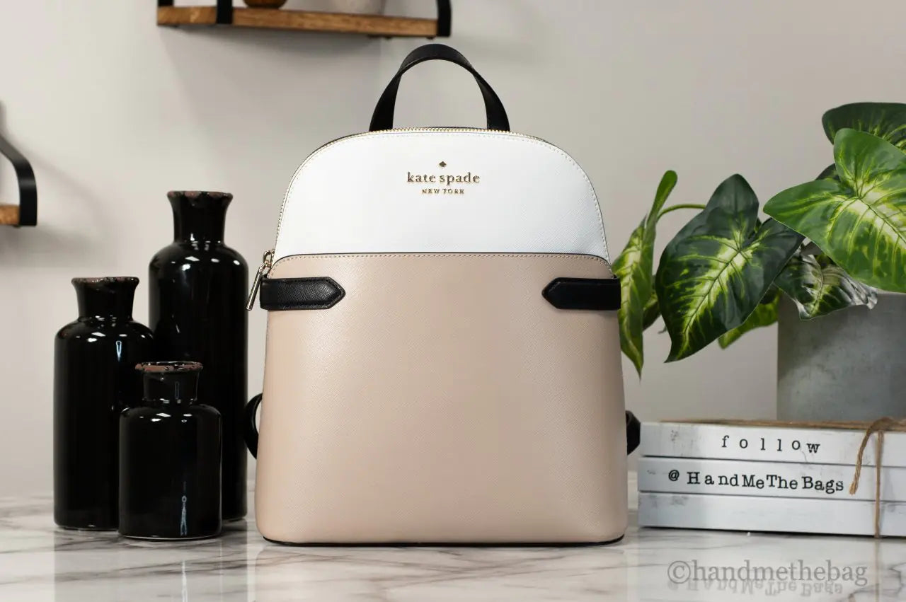 Kate Spade - Colorblock Warm Beige Backpack